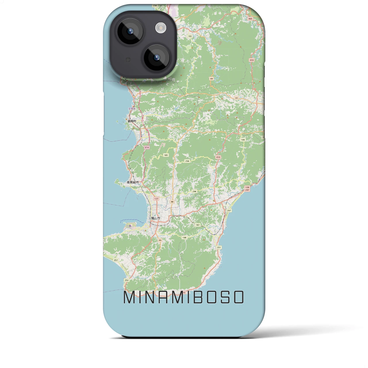 【南房総(千葉県)】地図柄iPhoneケース(バックカバータイプ)