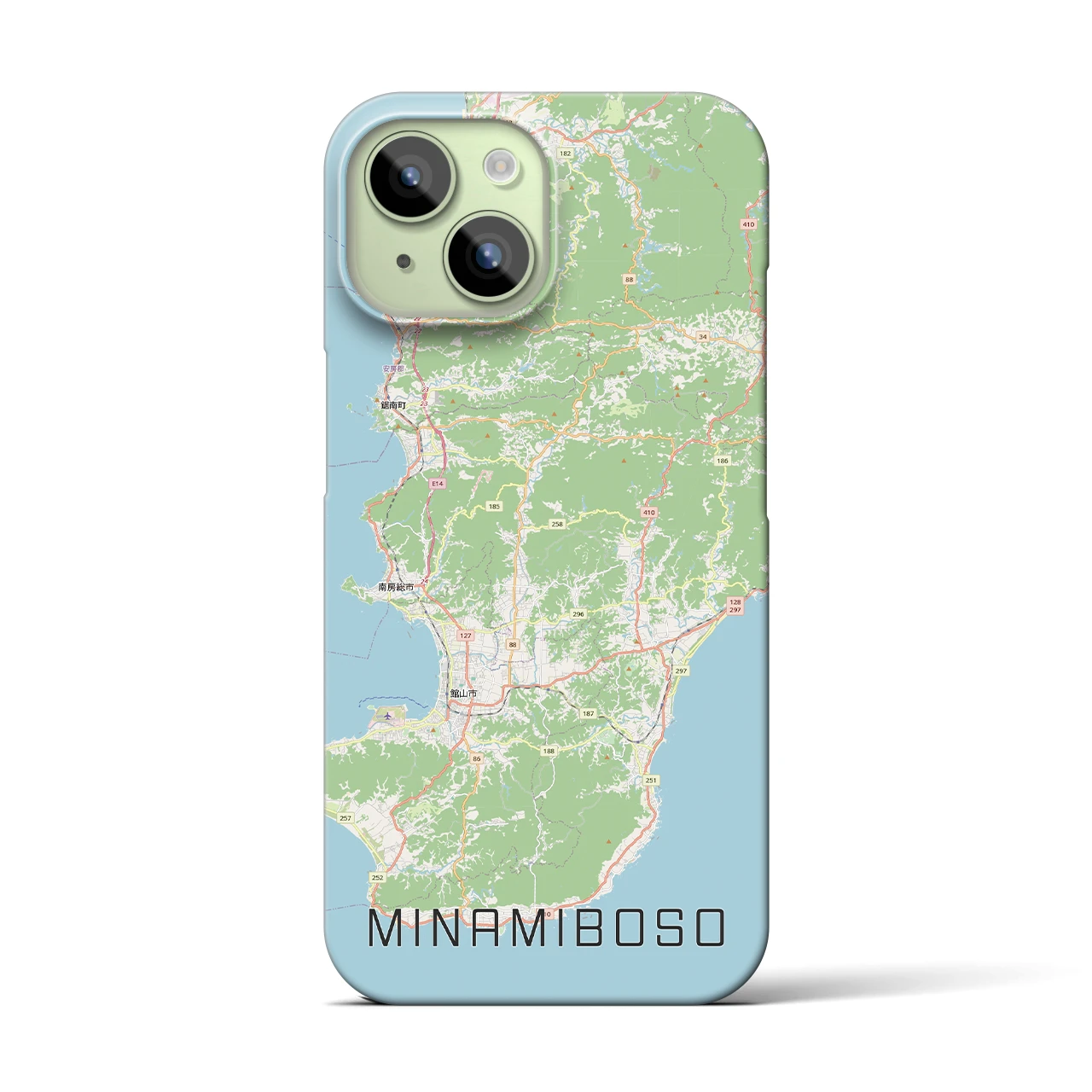 【南房総(千葉県)】地図柄iPhoneケース(バックカバータイプ)