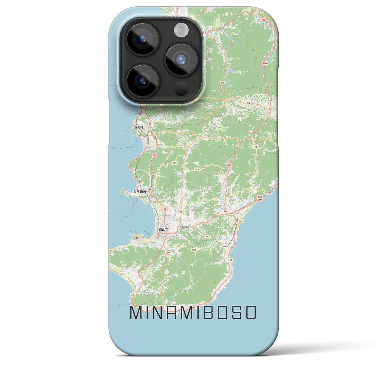 【南房総(千葉県)】地図柄iPhoneケース(バックカバータイプ)