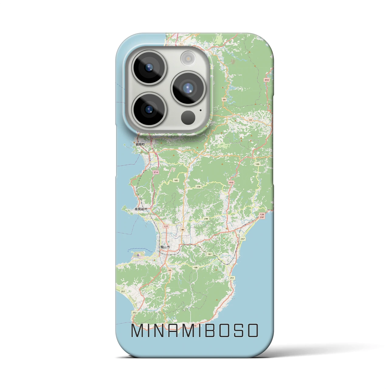 【南房総(千葉県)】地図柄iPhoneケース(バックカバータイプ)