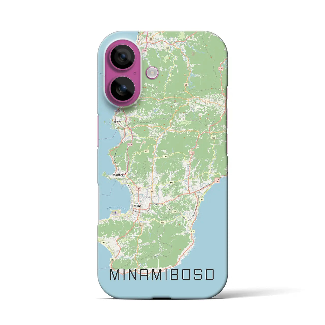 【南房総(千葉県)】地図柄iPhoneケース(バックカバータイプ)