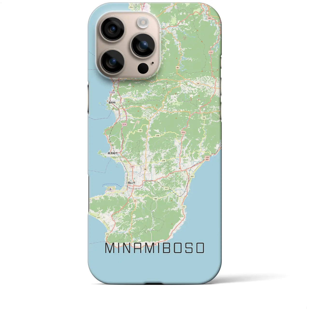 【南房総(千葉県)】地図柄iPhoneケース(バックカバータイプ)