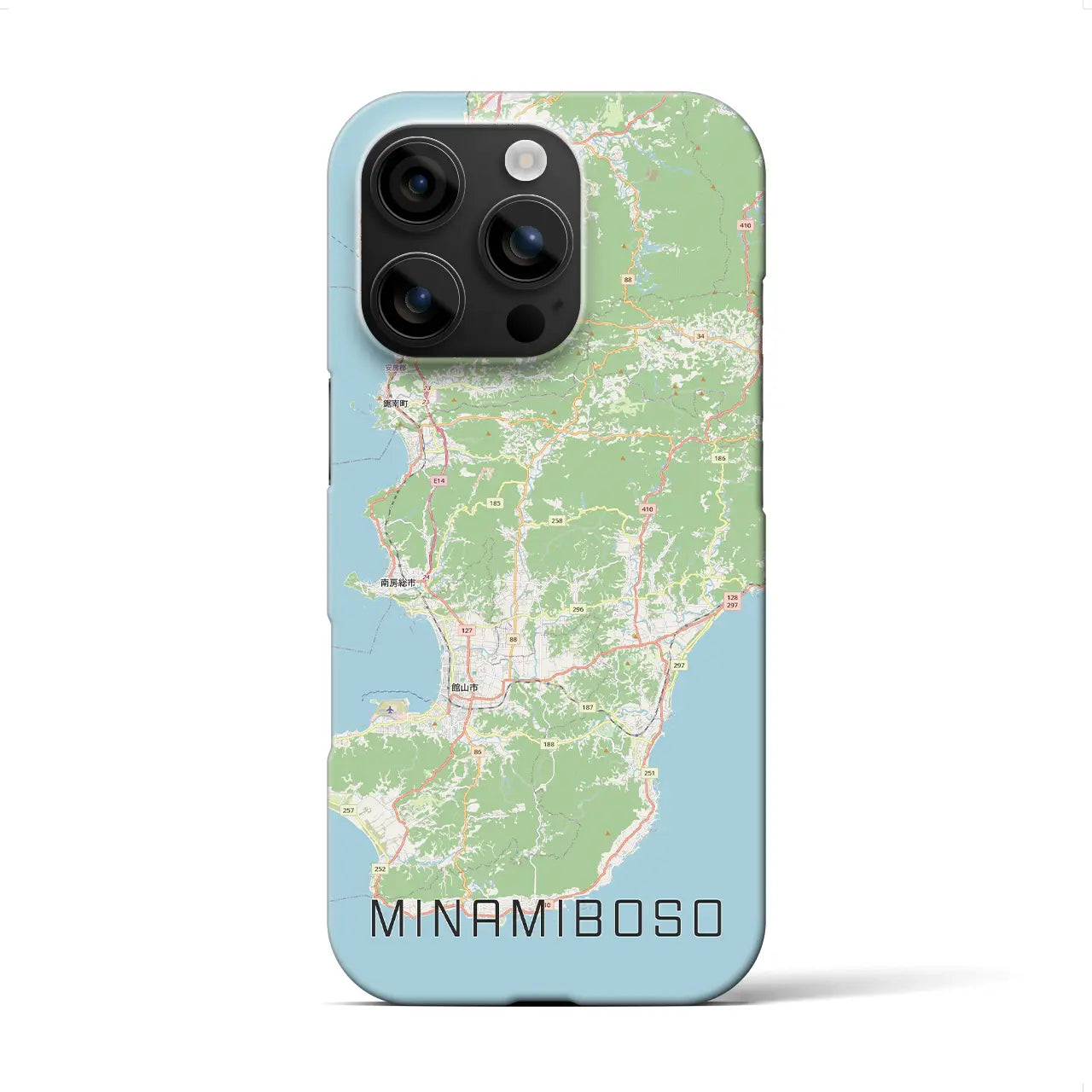 【南房総(千葉県)】地図柄iPhoneケース(バックカバータイプ)
