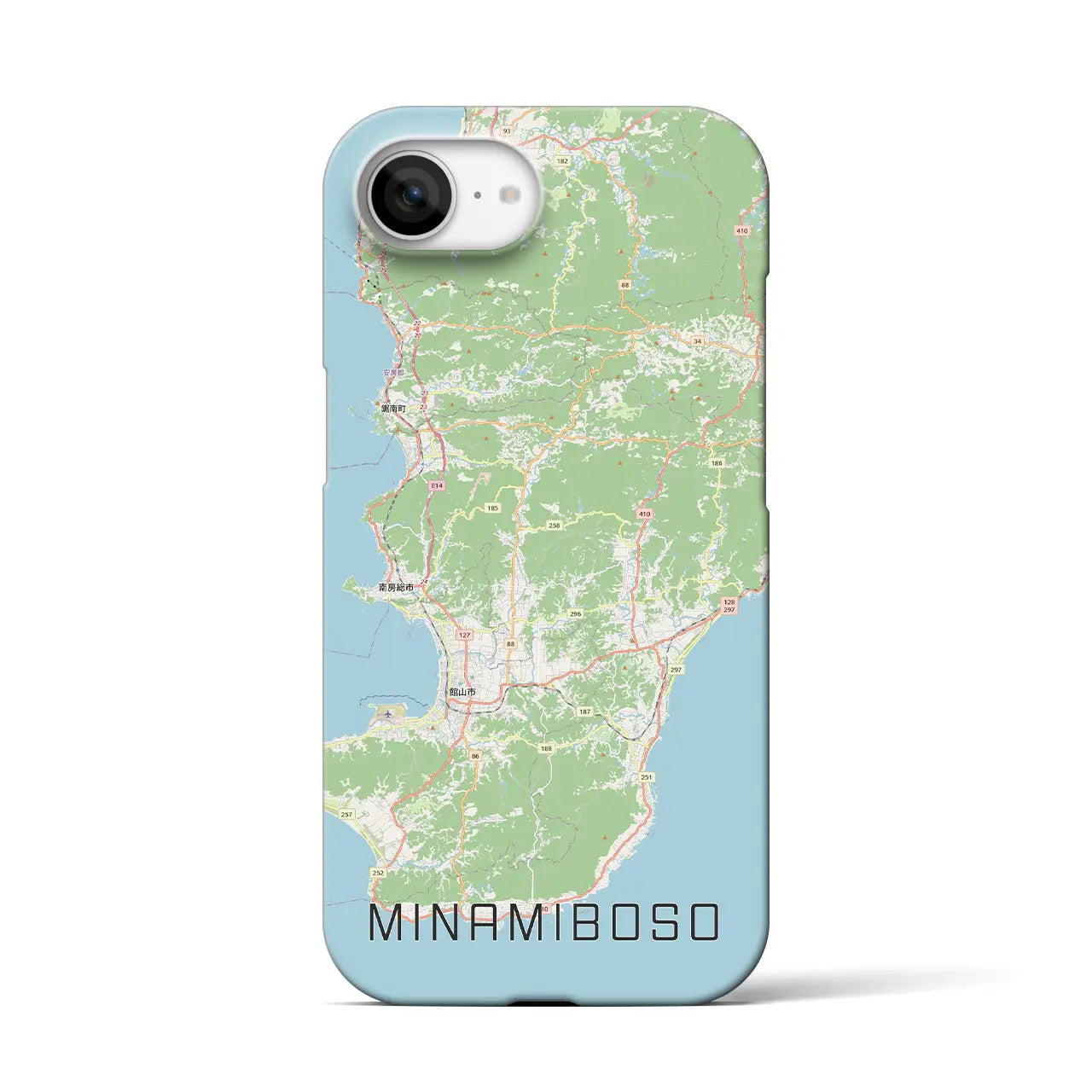 【南房総(千葉県)】地図柄iPhoneケース(バックカバータイプ)