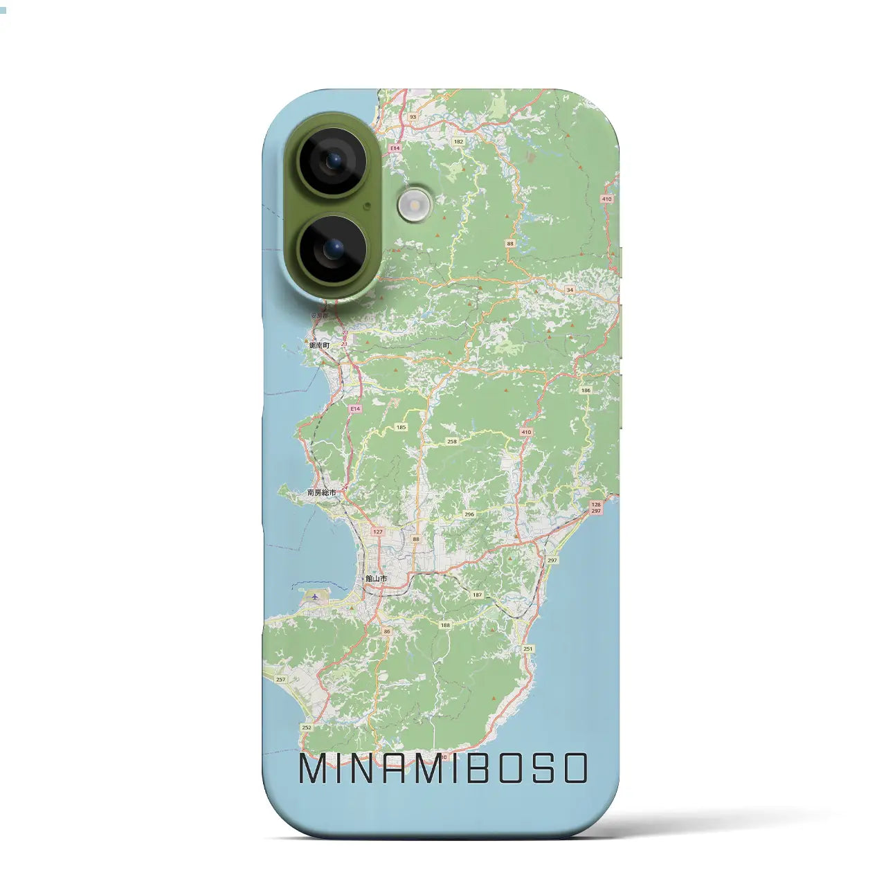 【南房総(千葉県)】地図柄iPhoneケース(バックカバータイプ)ナチュラル・iPhone 17 Pro Max 用