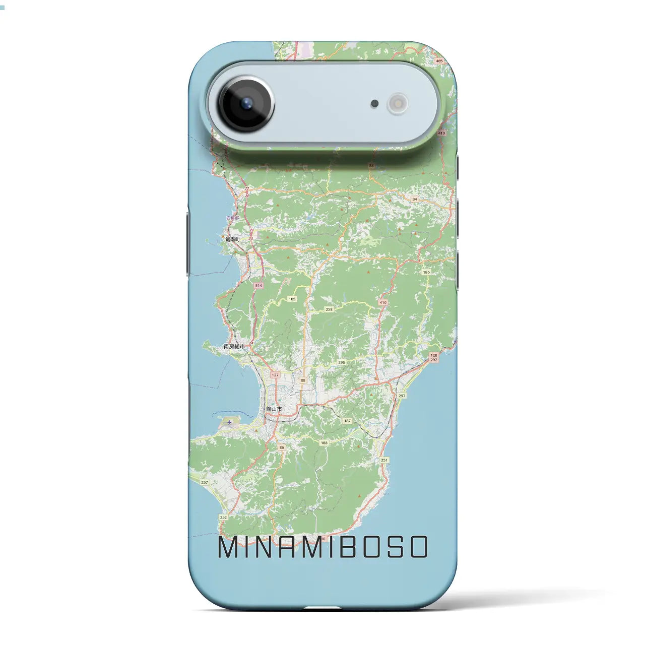 【南房総(千葉県)】地図柄iPhoneケース(バックカバータイプ)