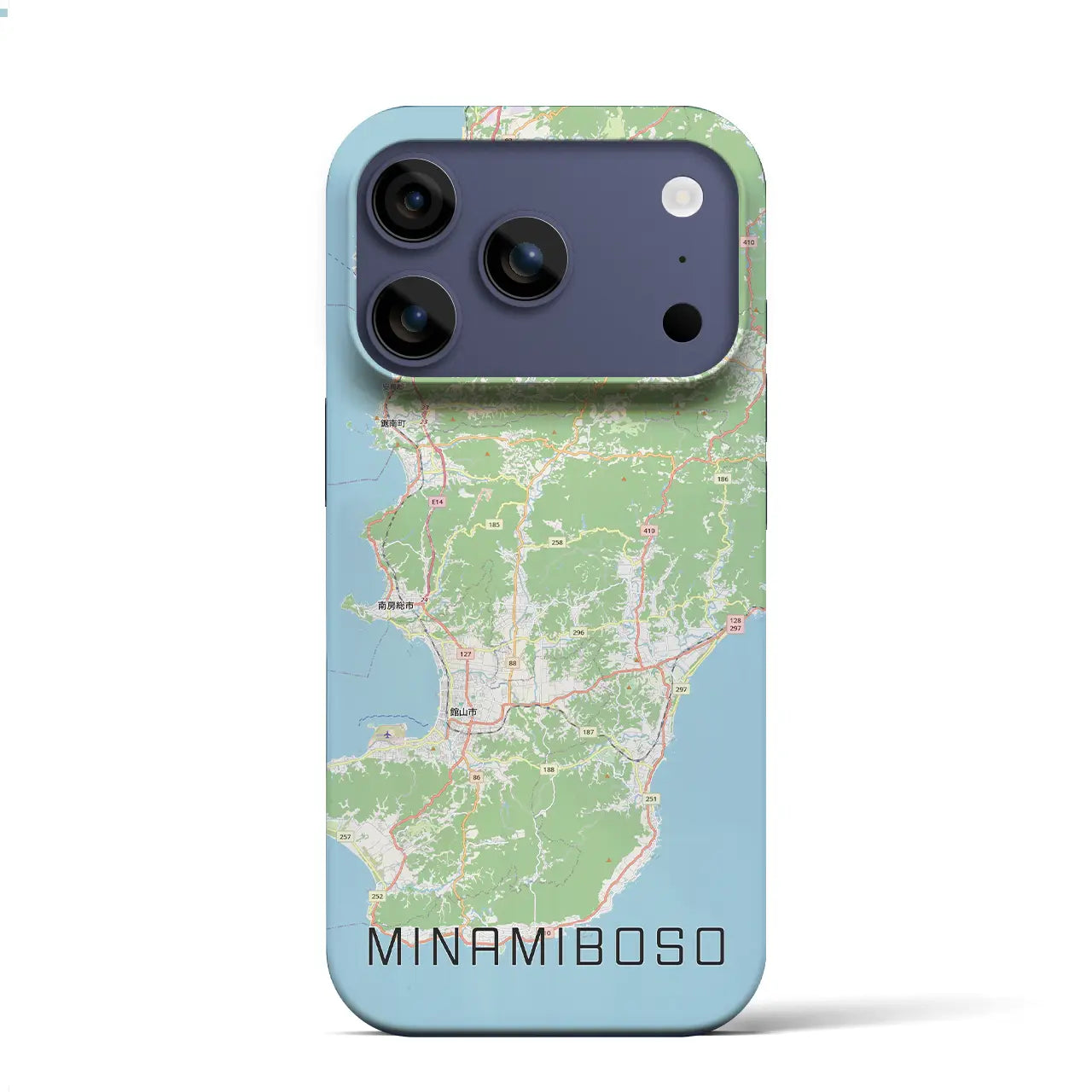 【南房総(千葉県)】地図柄iPhoneケース(バックカバータイプ)