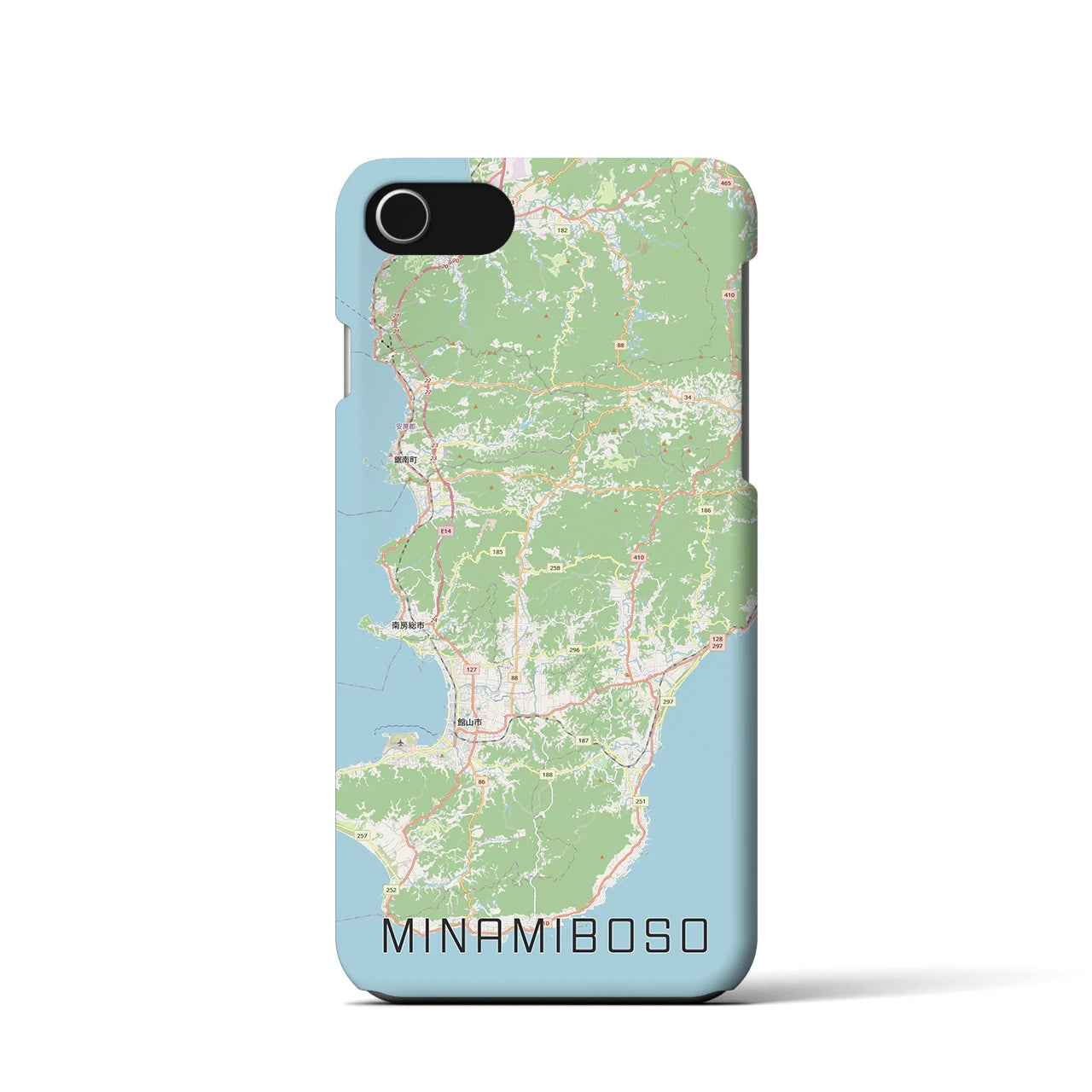 【南房総(千葉県)】地図柄iPhoneケース(バックカバータイプ)