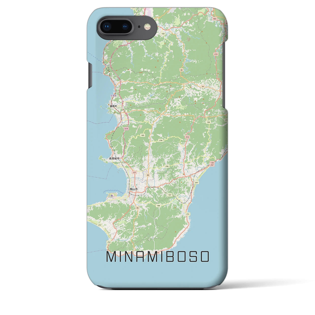 【南房総(千葉県)】地図柄iPhoneケース(バックカバータイプ)