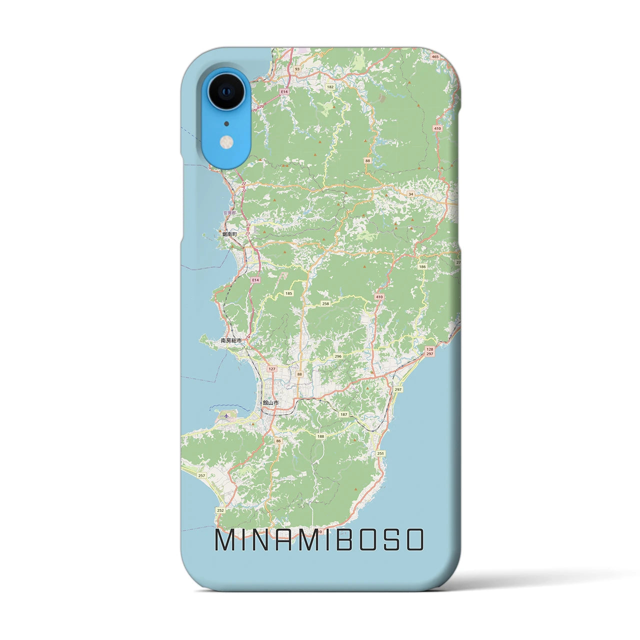 【南房総(千葉県)】地図柄iPhoneケース(バックカバータイプ)