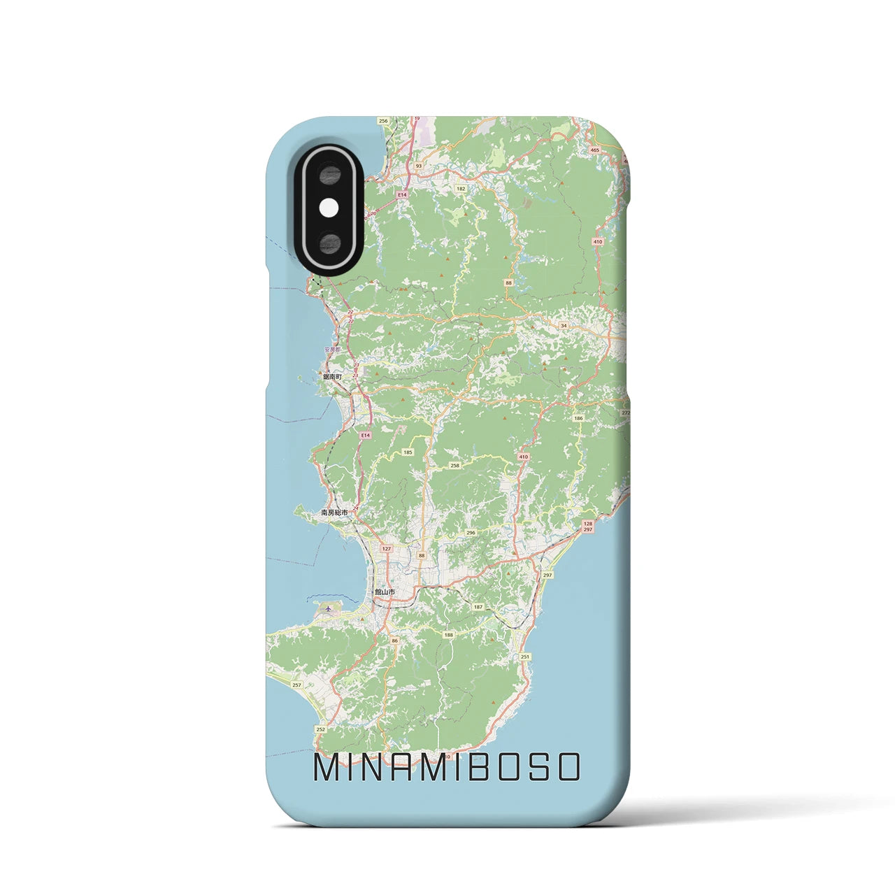 【南房総(千葉県)】地図柄iPhoneケース(バックカバータイプ)