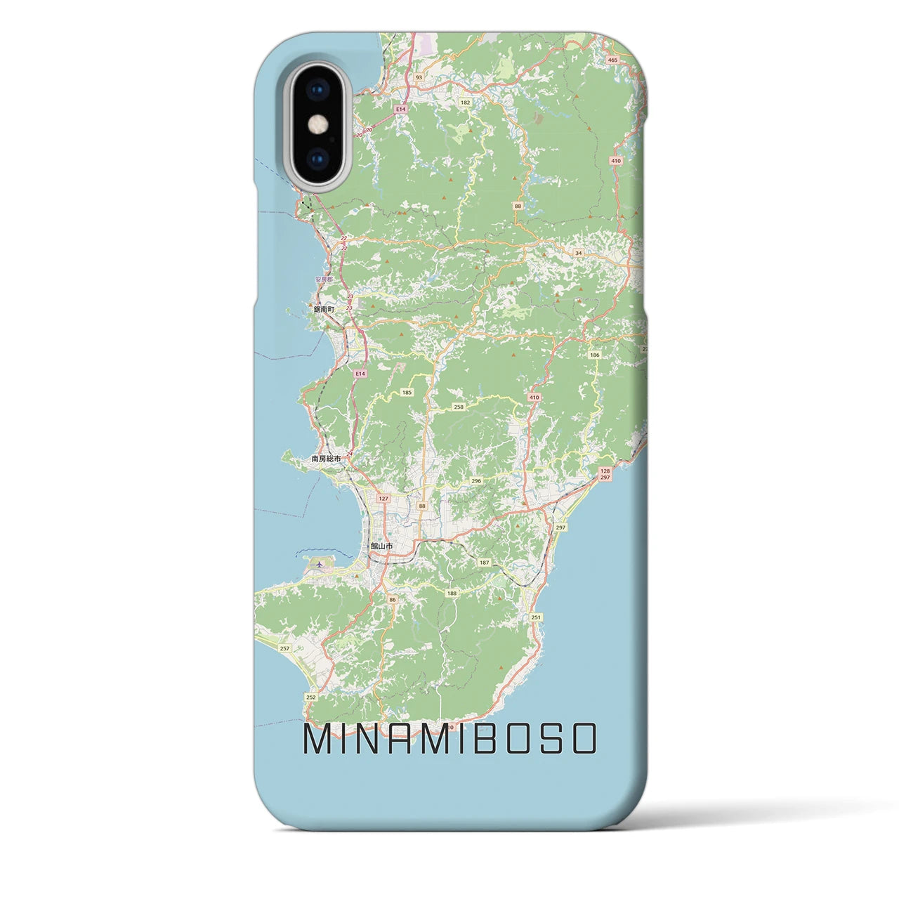 【南房総(千葉県)】地図柄iPhoneケース(バックカバータイプ)