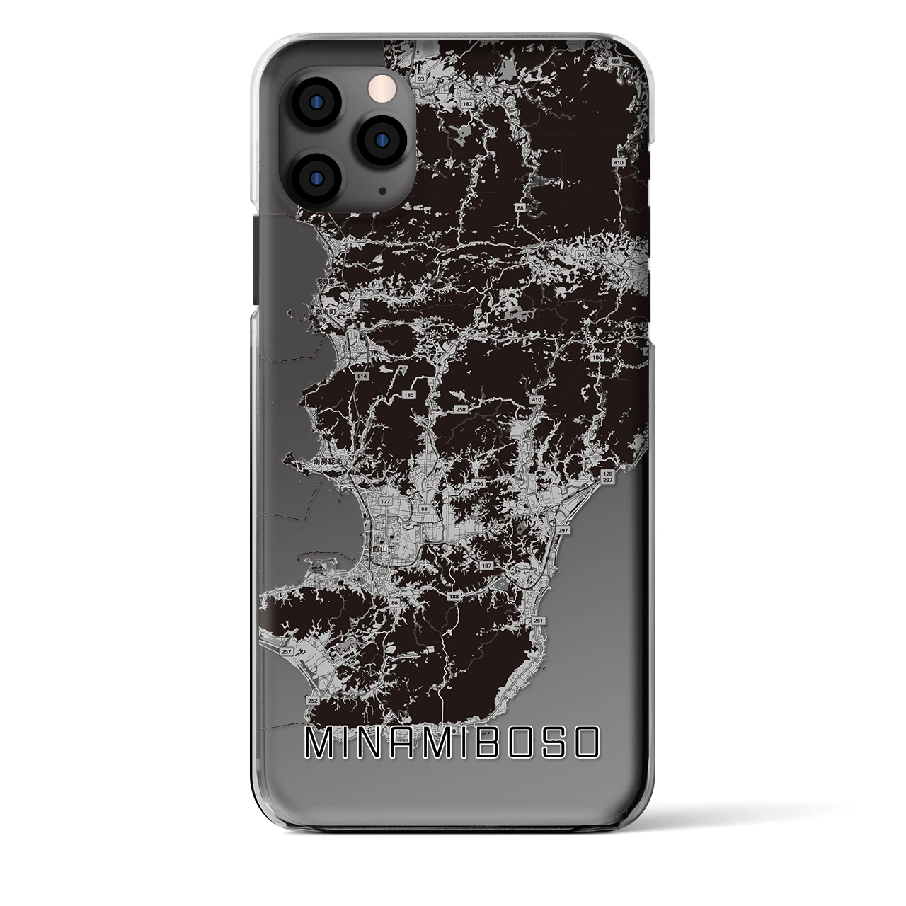 【南房総(千葉県)】地図柄iPhoneケース(クリアタイプ)