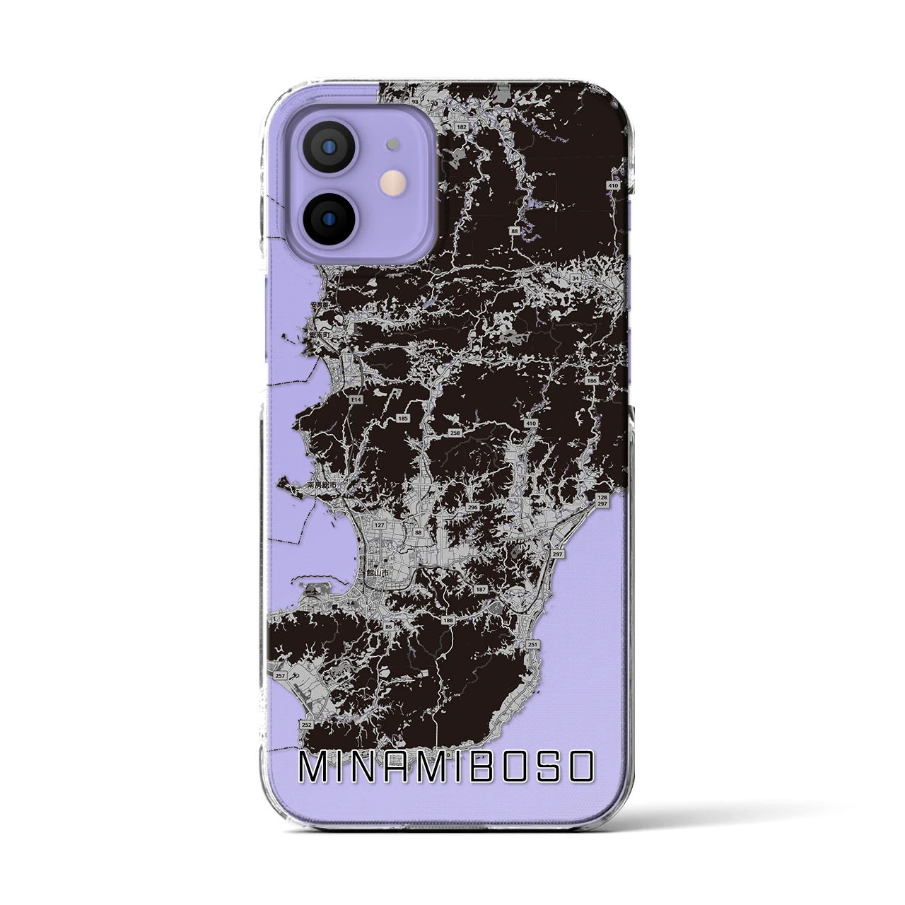 【南房総(千葉県)】地図柄iPhoneケース(クリアタイプ)