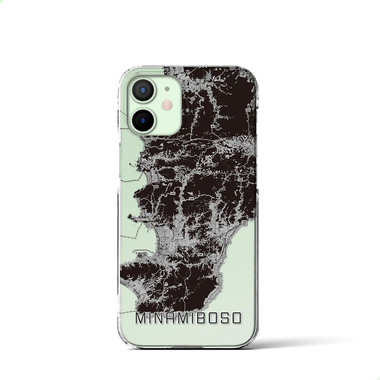 【南房総(千葉県)】地図柄iPhoneケース(クリアタイプ)