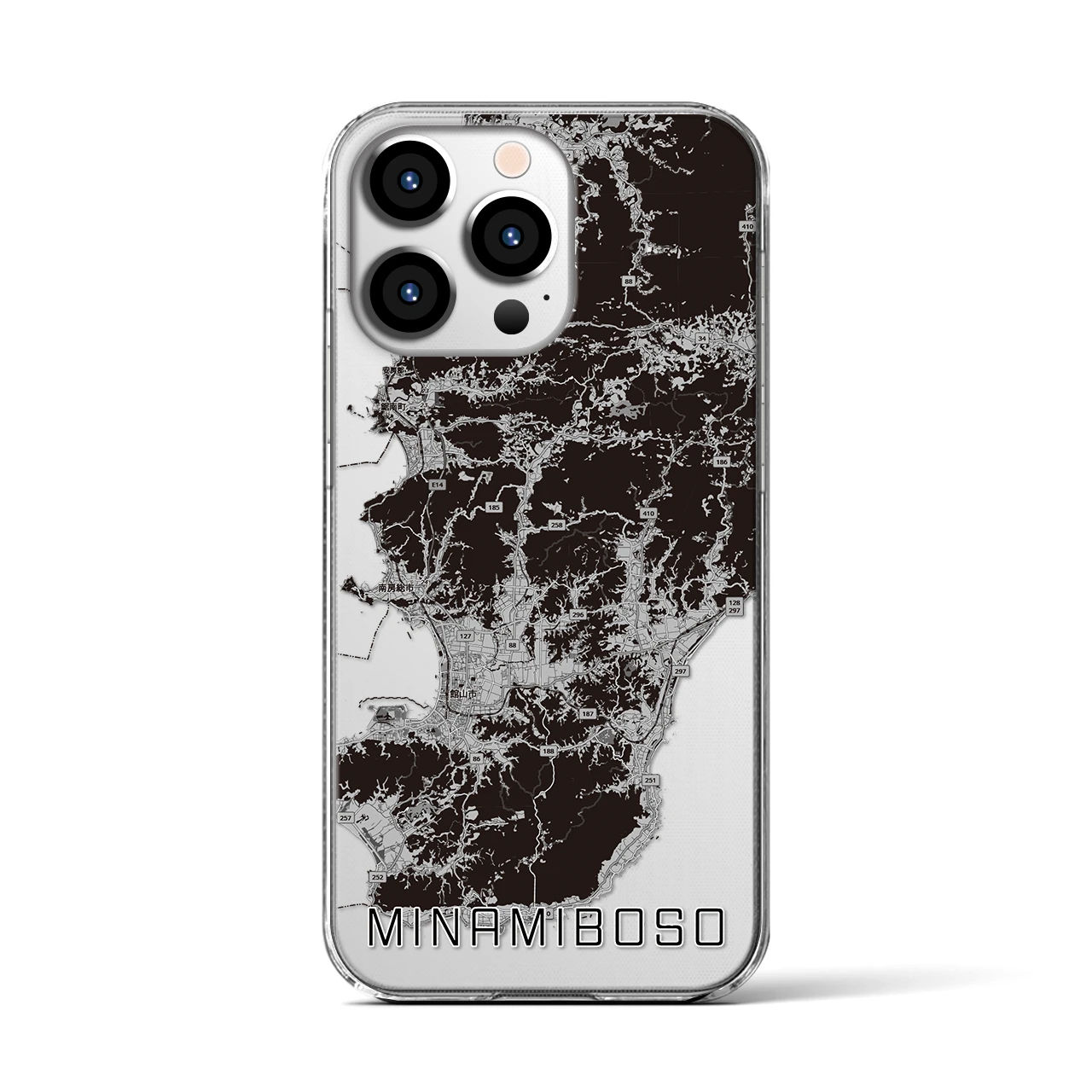 【南房総(千葉県)】地図柄iPhoneケース(クリアタイプ)