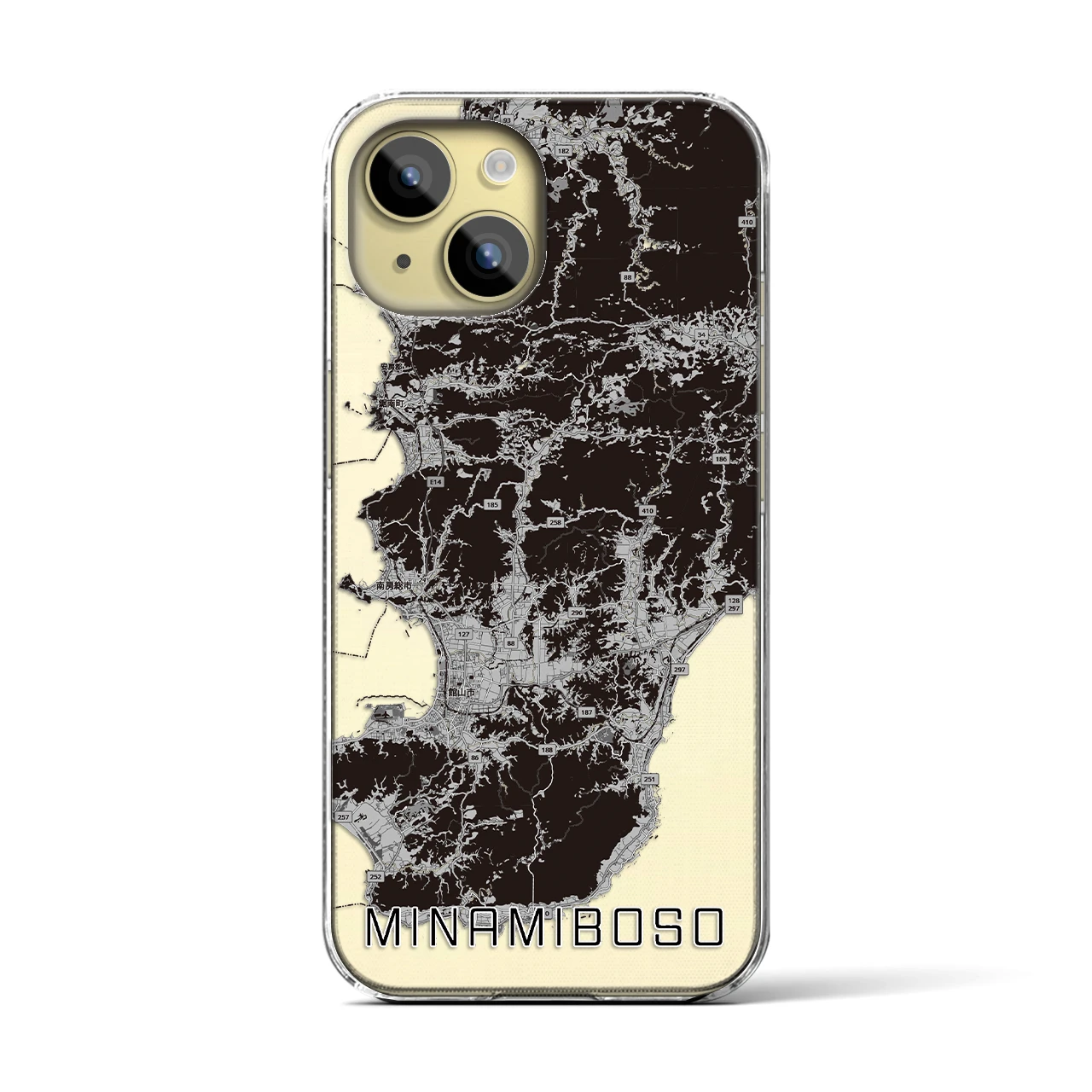 【南房総(千葉県)】地図柄iPhoneケース(クリアタイプ)