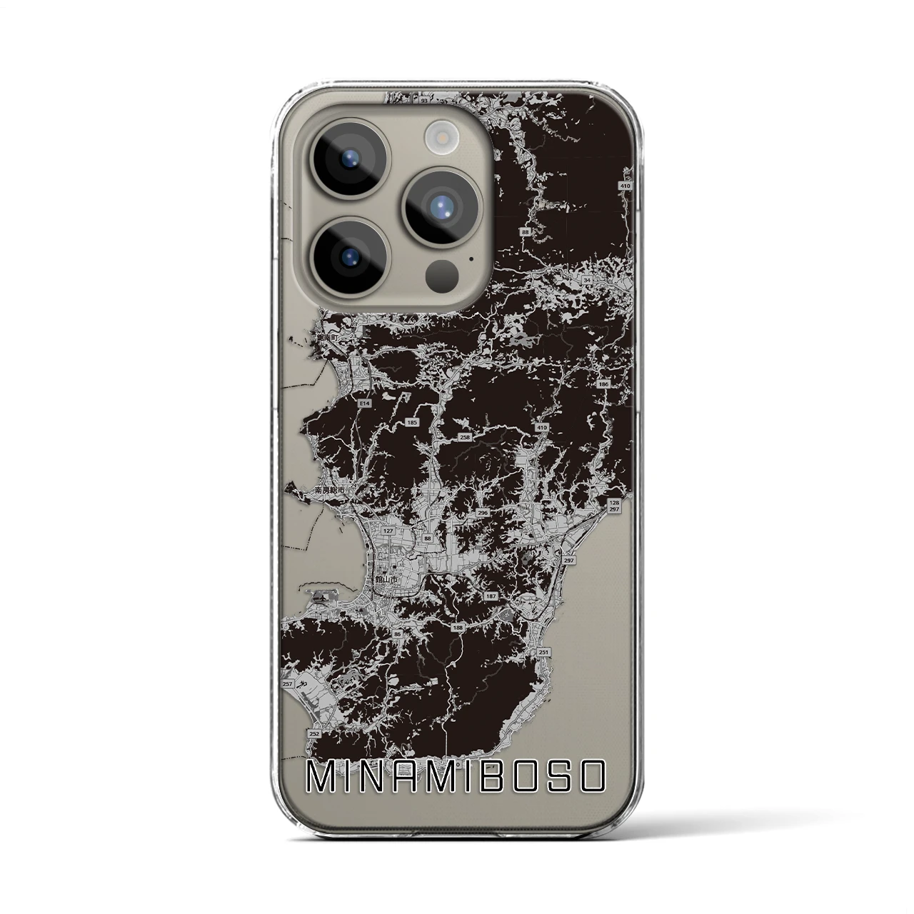 【南房総(千葉県)】地図柄iPhoneケース(クリアタイプ)
