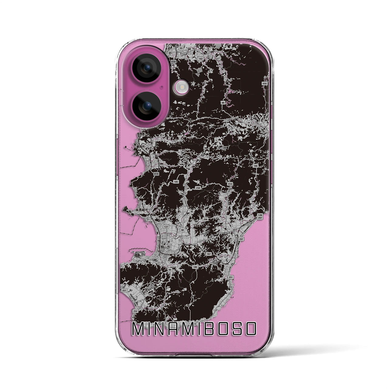 【南房総(千葉県)】地図柄iPhoneケース(クリアタイプ)
