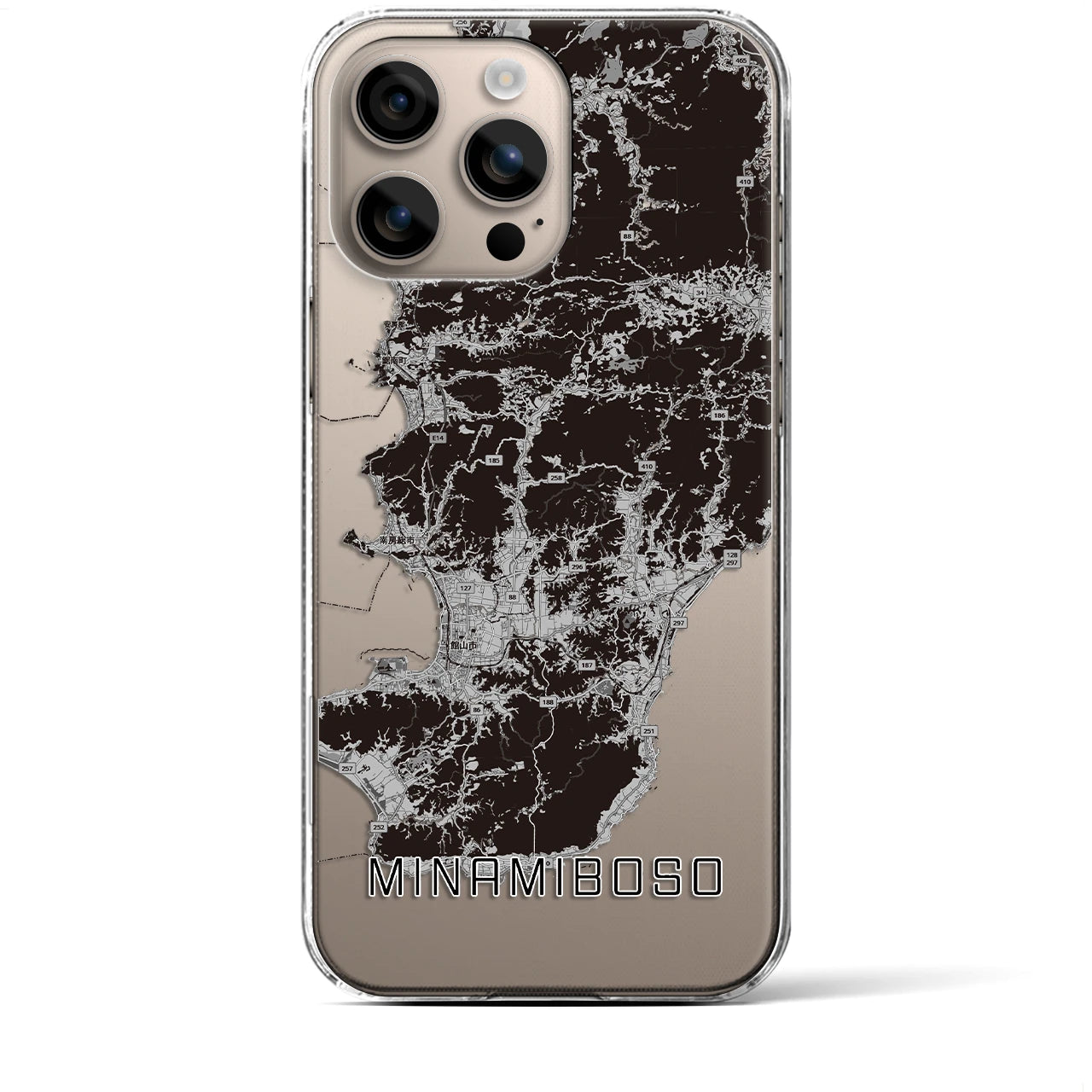 【南房総(千葉県)】地図柄iPhoneケース(クリアタイプ)