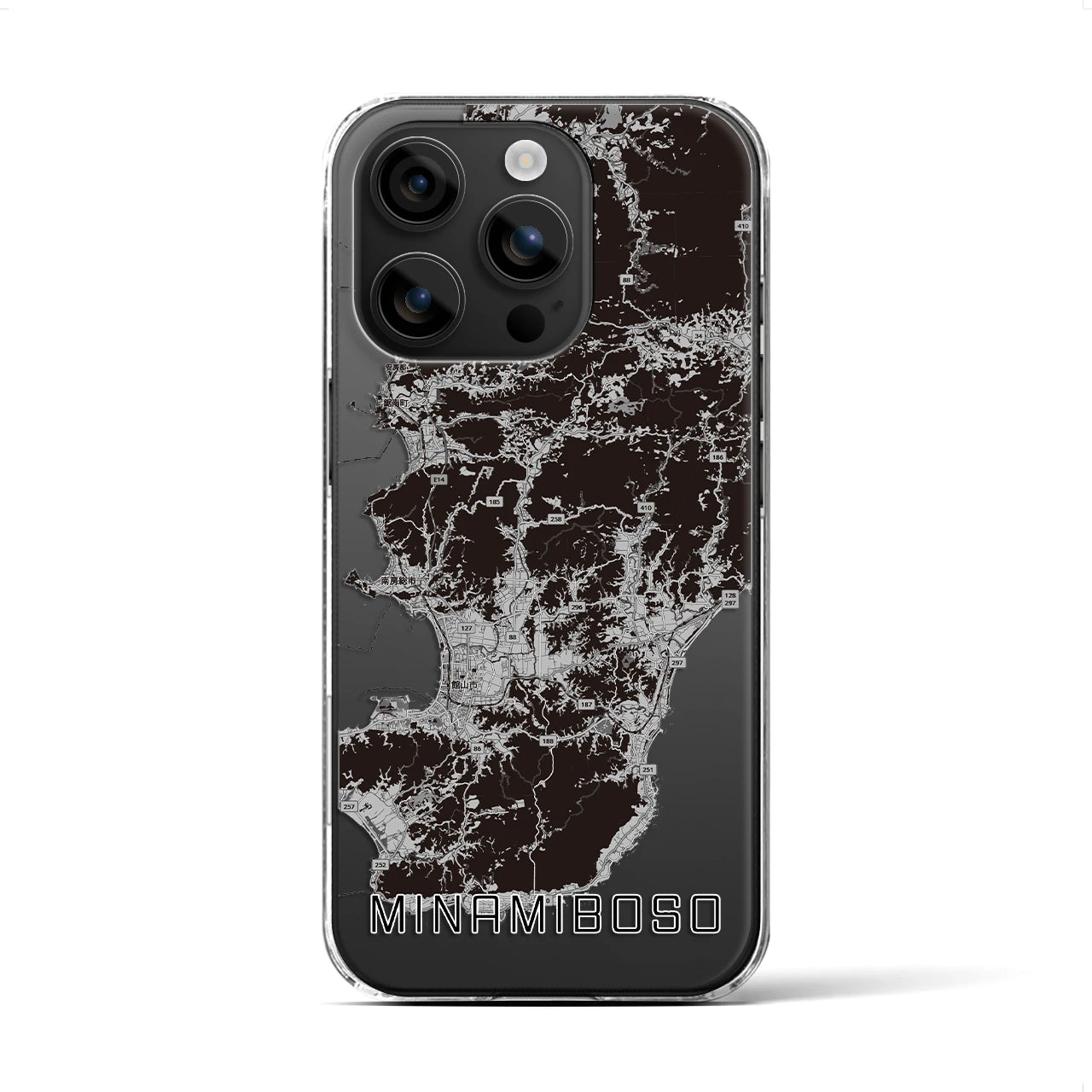 【南房総(千葉県)】地図柄iPhoneケース(クリアタイプ)