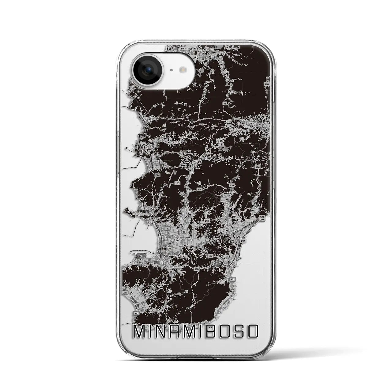 【南房総(千葉県)】地図柄iPhoneケース(クリアタイプ)