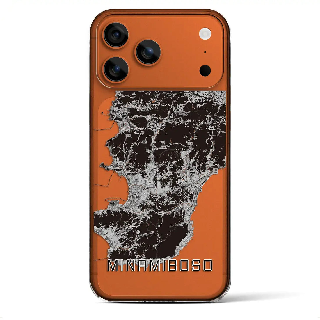 【南房総(千葉県)】地図柄iPhoneケース(クリアタイプ)