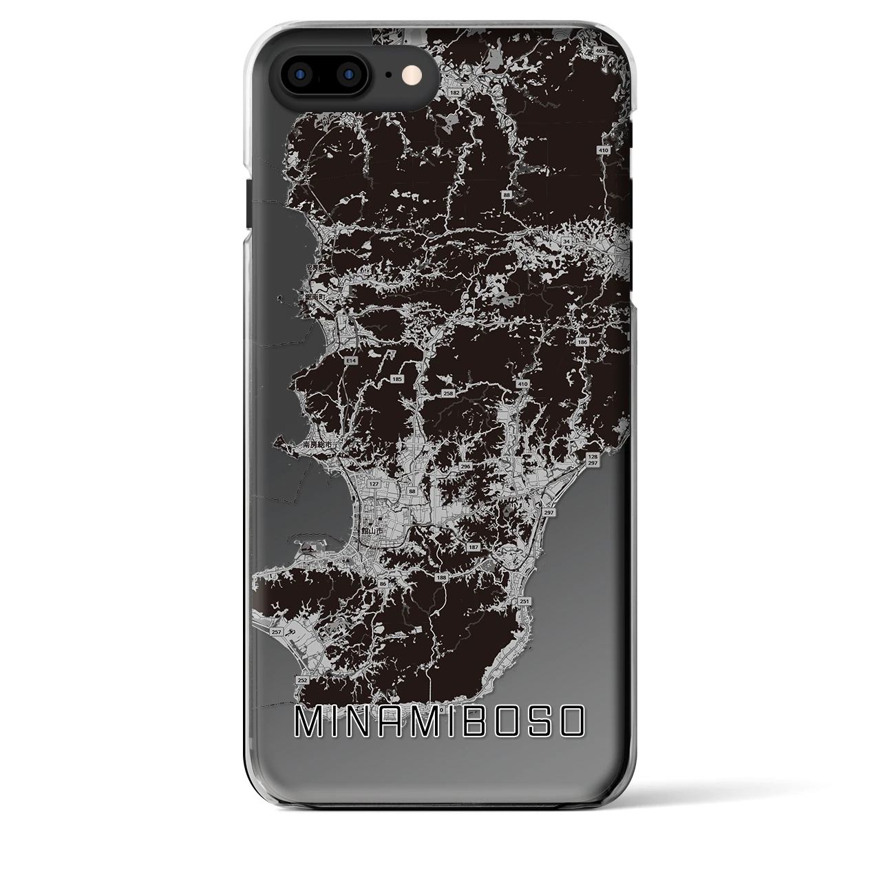 【南房総(千葉県)】地図柄iPhoneケース(クリアタイプ)