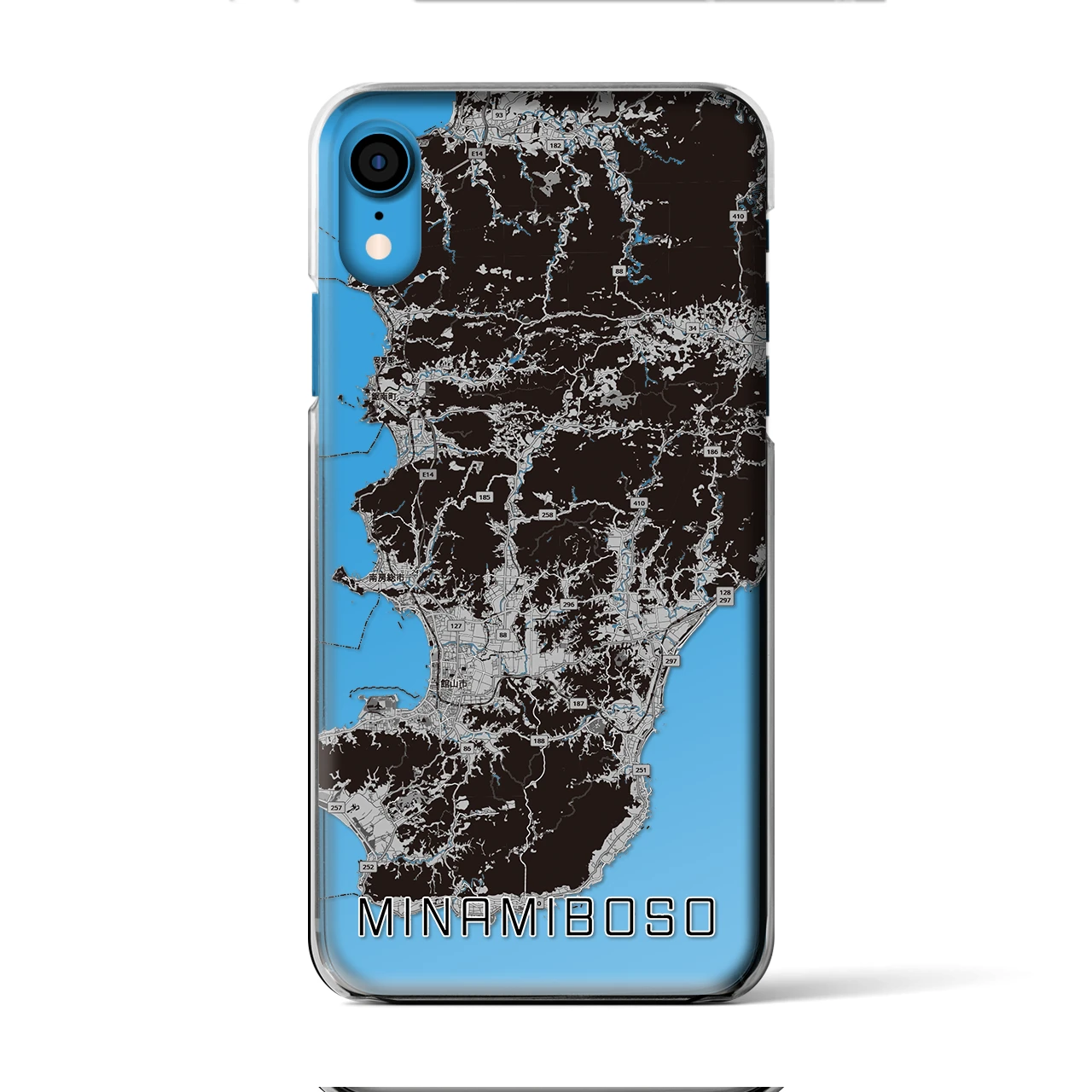 【南房総(千葉県)】地図柄iPhoneケース(クリアタイプ)