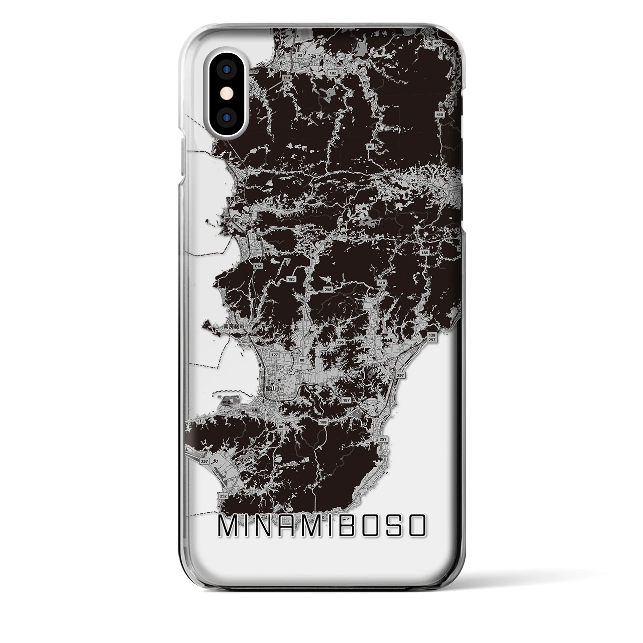 【南房総(千葉県)】地図柄iPhoneケース(クリアタイプ)