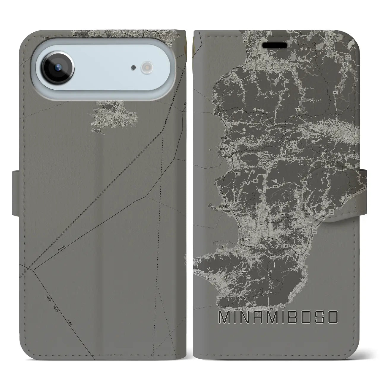 【南房総(千葉県)】地図柄iPhoneケース(手帳タイプ)