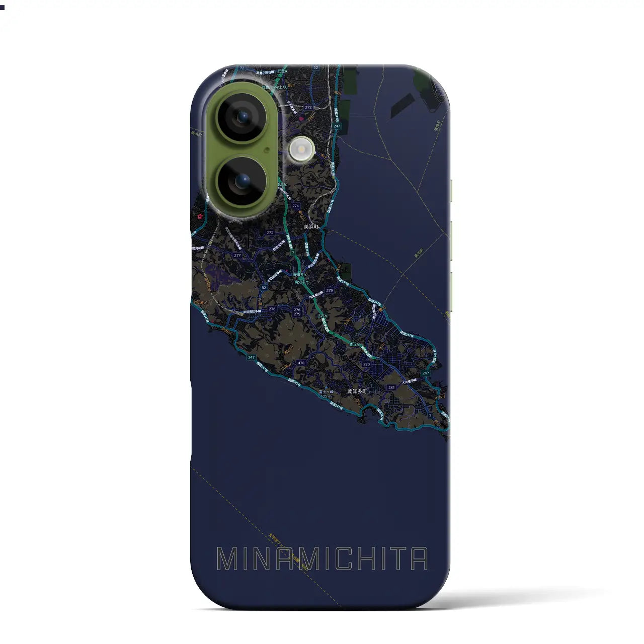 【南知多(愛知県)】地図柄iPhoneケース(バックカバータイプ)