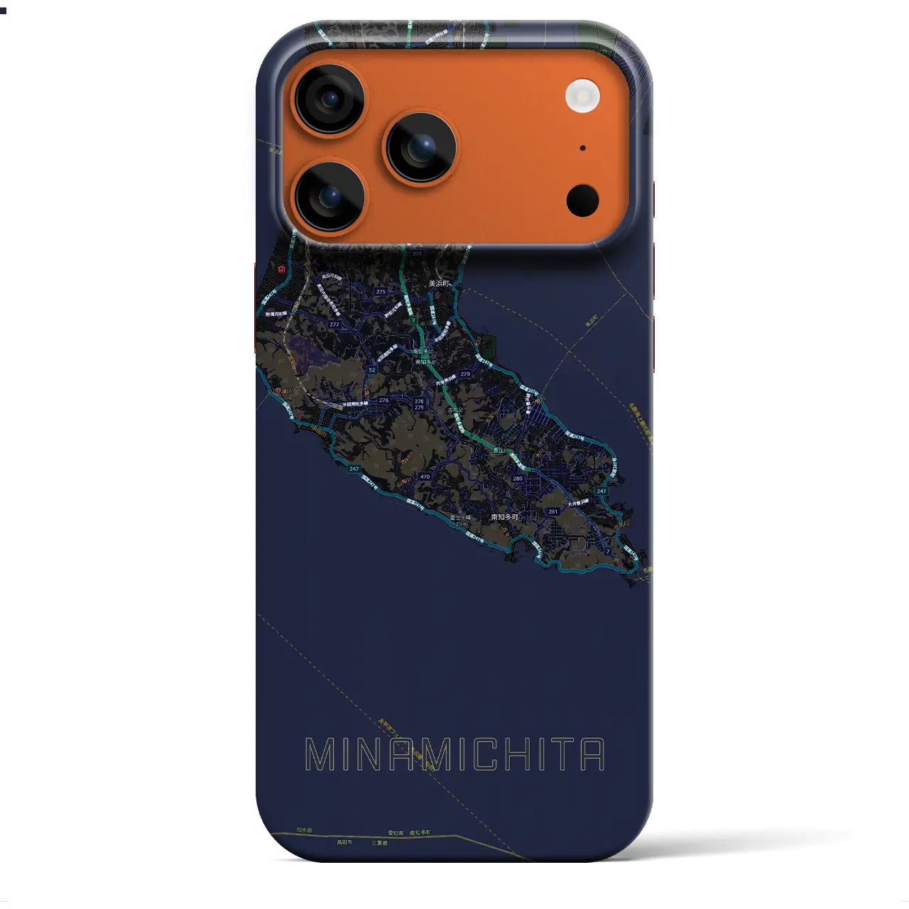 【南知多(愛知県)】地図柄iPhoneケース(バックカバータイプ)