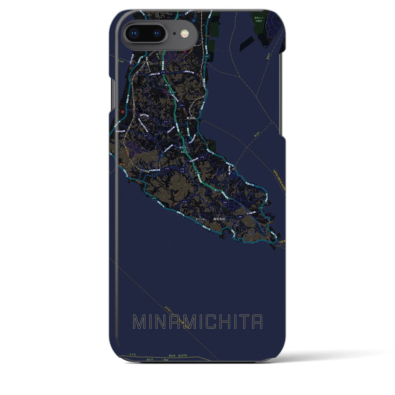 【南知多(愛知県)】地図柄iPhoneケース(バックカバータイプ)