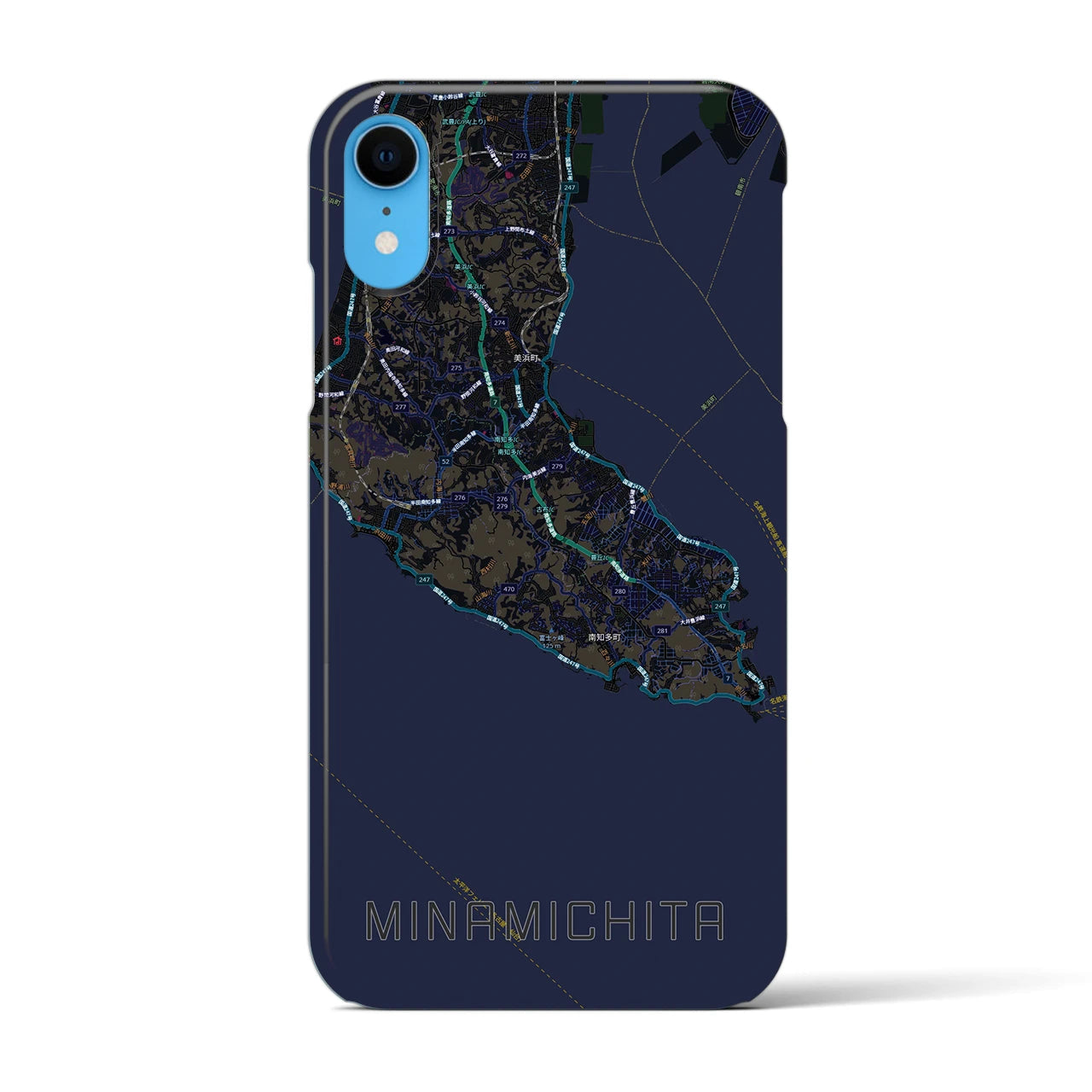 【南知多(愛知県)】地図柄iPhoneケース(バックカバータイプ)