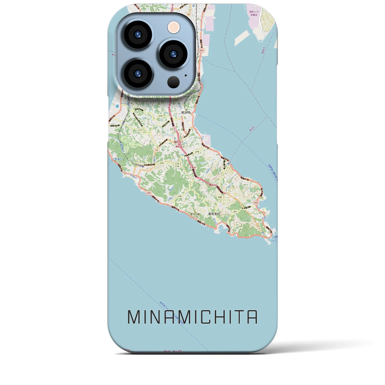 【南知多(愛知県)】地図柄iPhoneケース(バックカバータイプ)