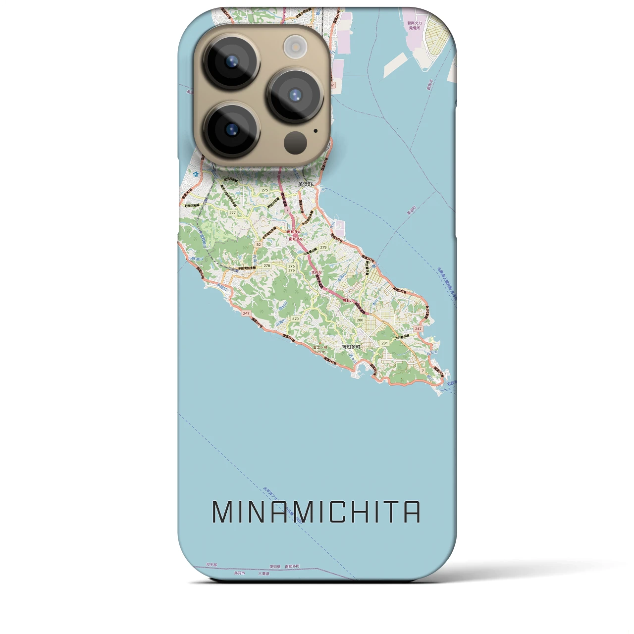 【南知多(愛知県)】地図柄iPhoneケース(バックカバータイプ)