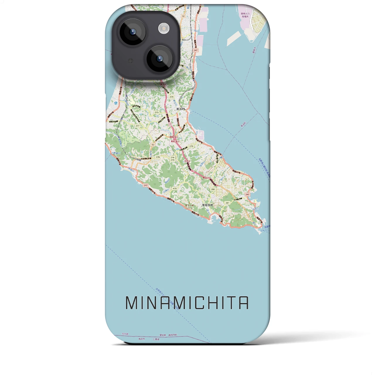 【南知多(愛知県)】地図柄iPhoneケース(バックカバータイプ)