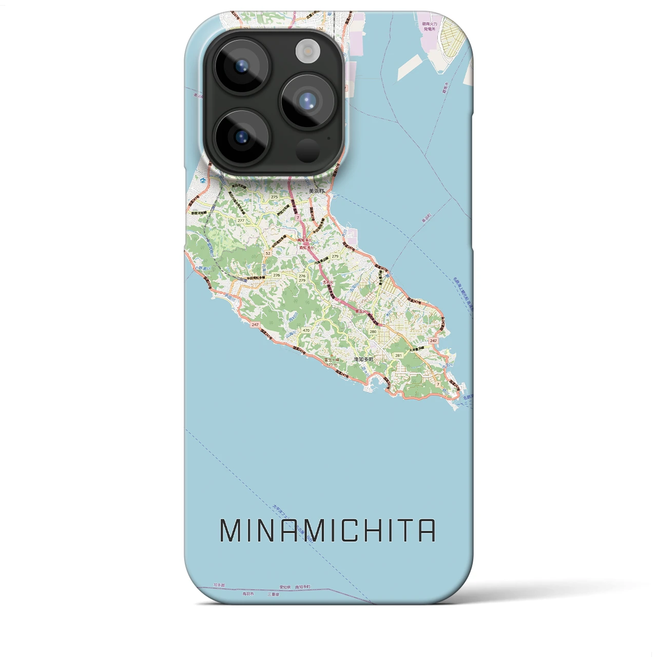 【南知多(愛知県)】地図柄iPhoneケース(バックカバータイプ)