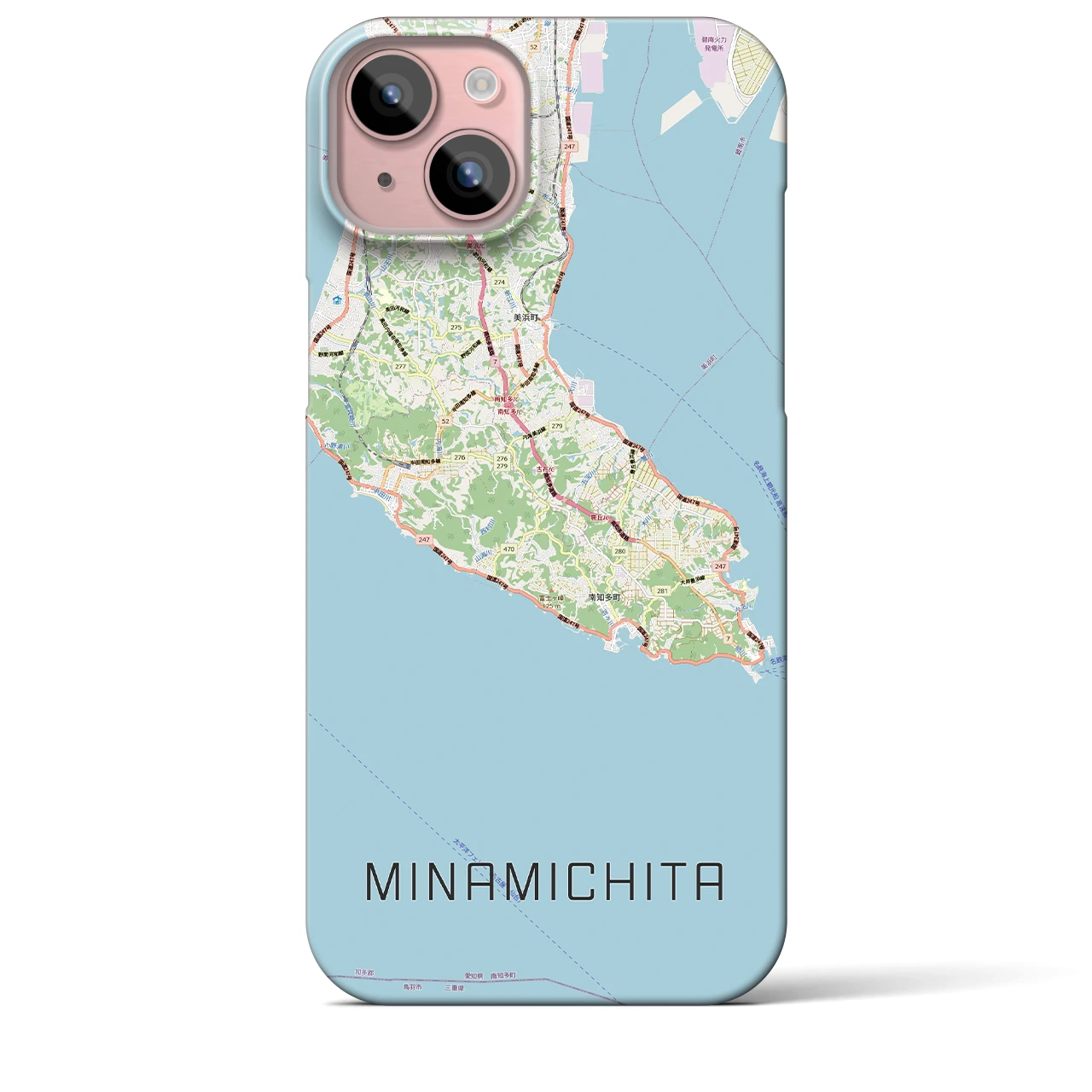 【南知多(愛知県)】地図柄iPhoneケース(バックカバータイプ)
