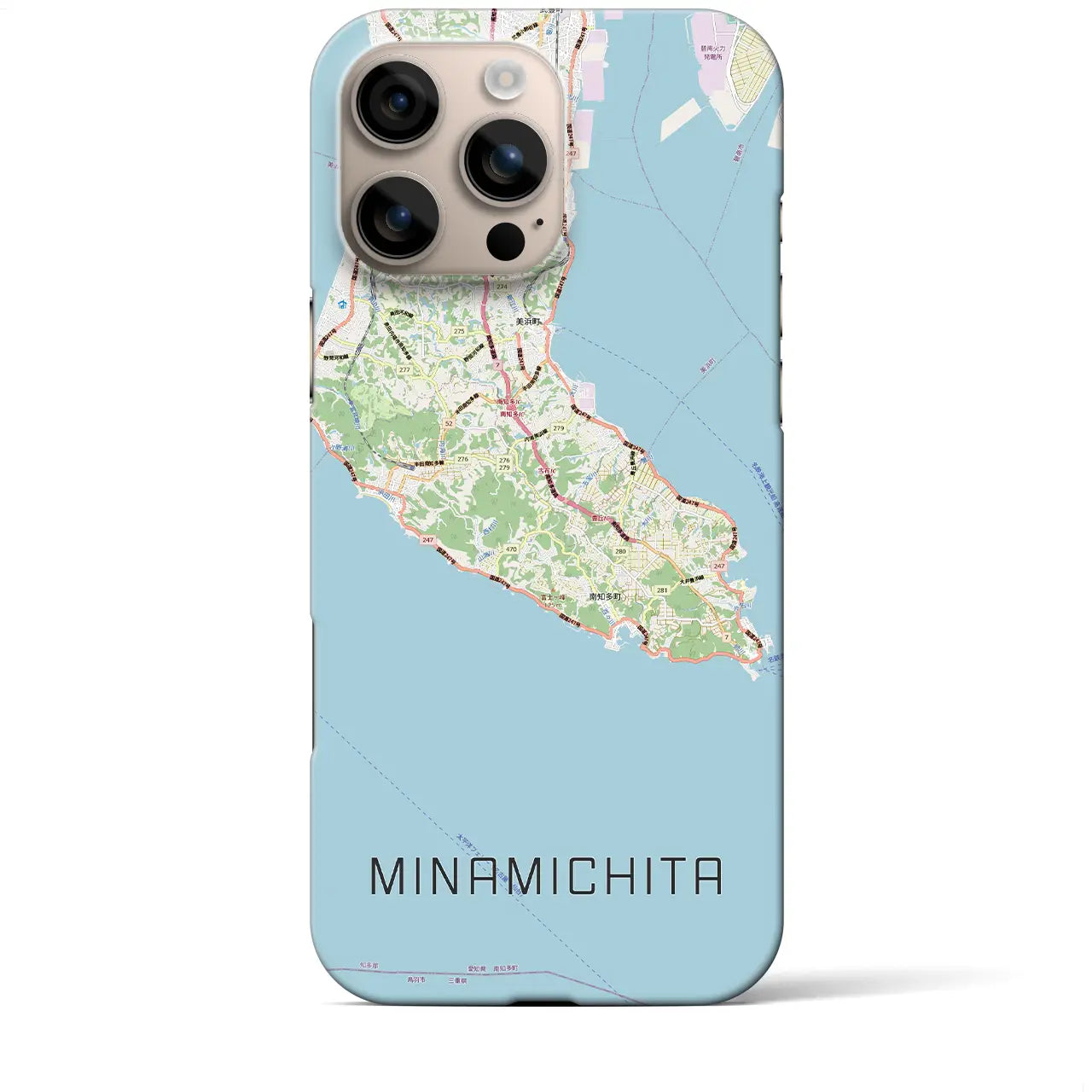 【南知多(愛知県)】地図柄iPhoneケース(バックカバータイプ)