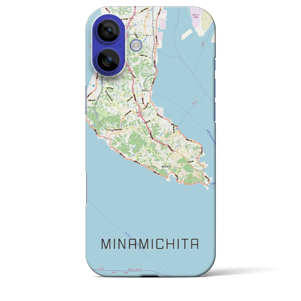 【南知多(愛知県)】地図柄iPhoneケース(バックカバータイプ)