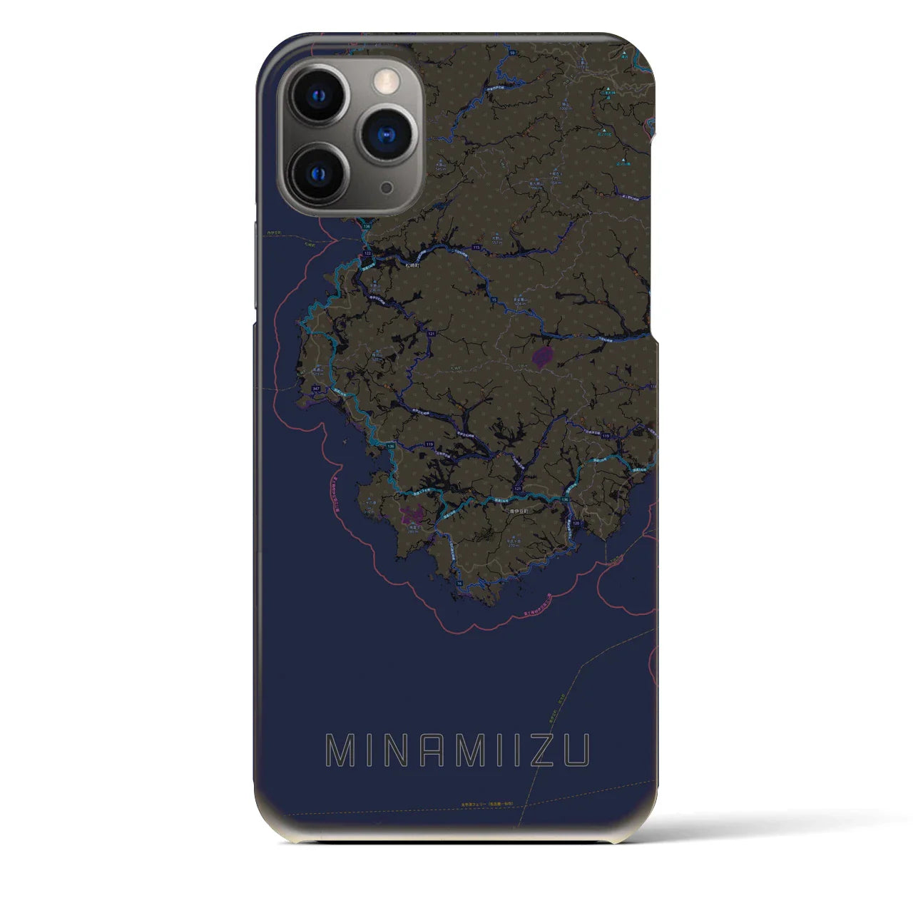 【南伊豆(静岡県)】地図柄iPhoneケース(バックカバータイプ)