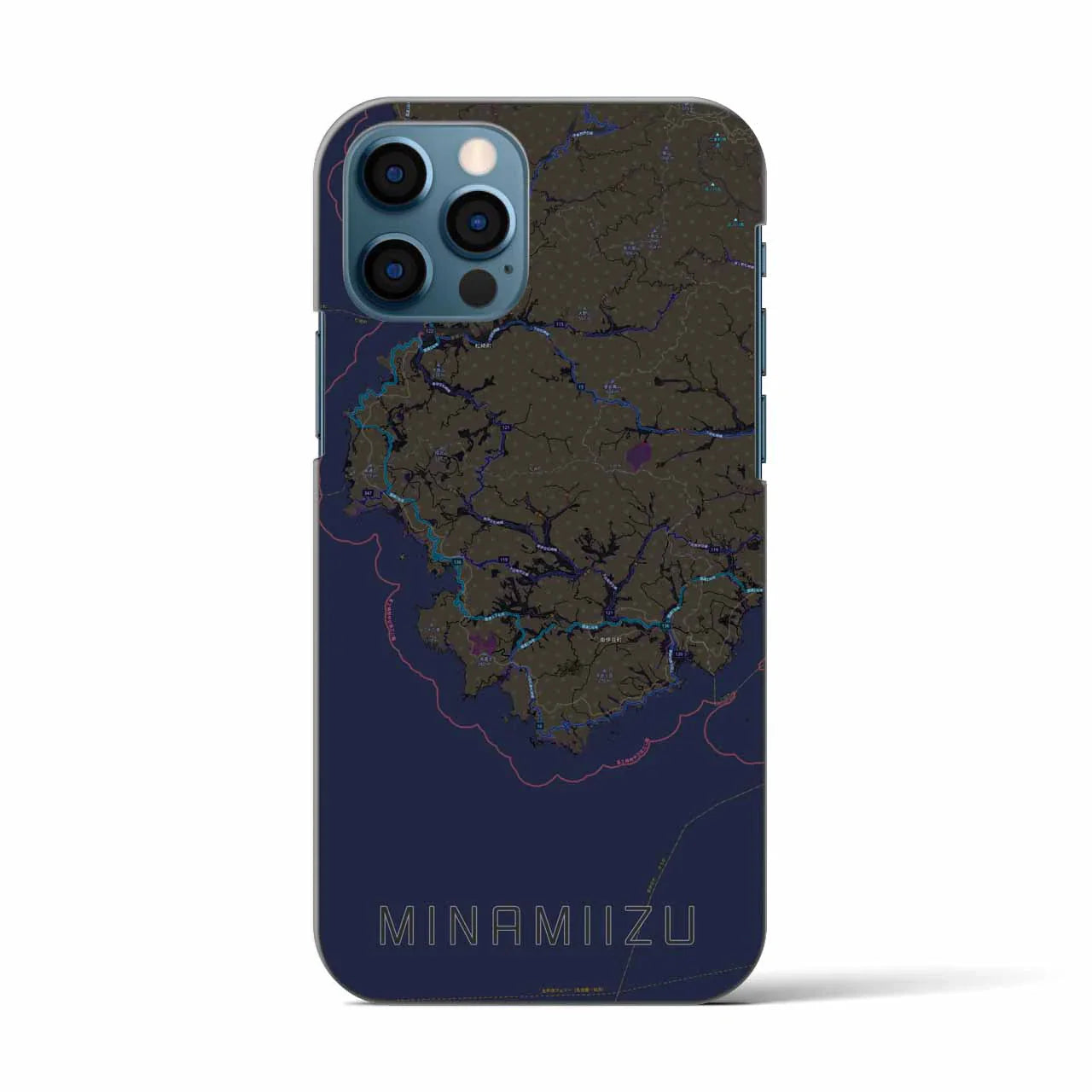 【南伊豆(静岡県)】地図柄iPhoneケース(バックカバータイプ)