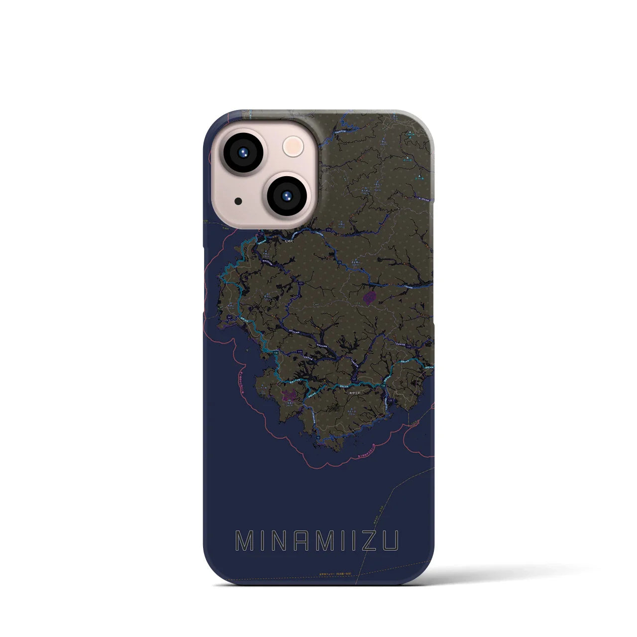 【南伊豆(静岡県)】地図柄iPhoneケース(バックカバータイプ)