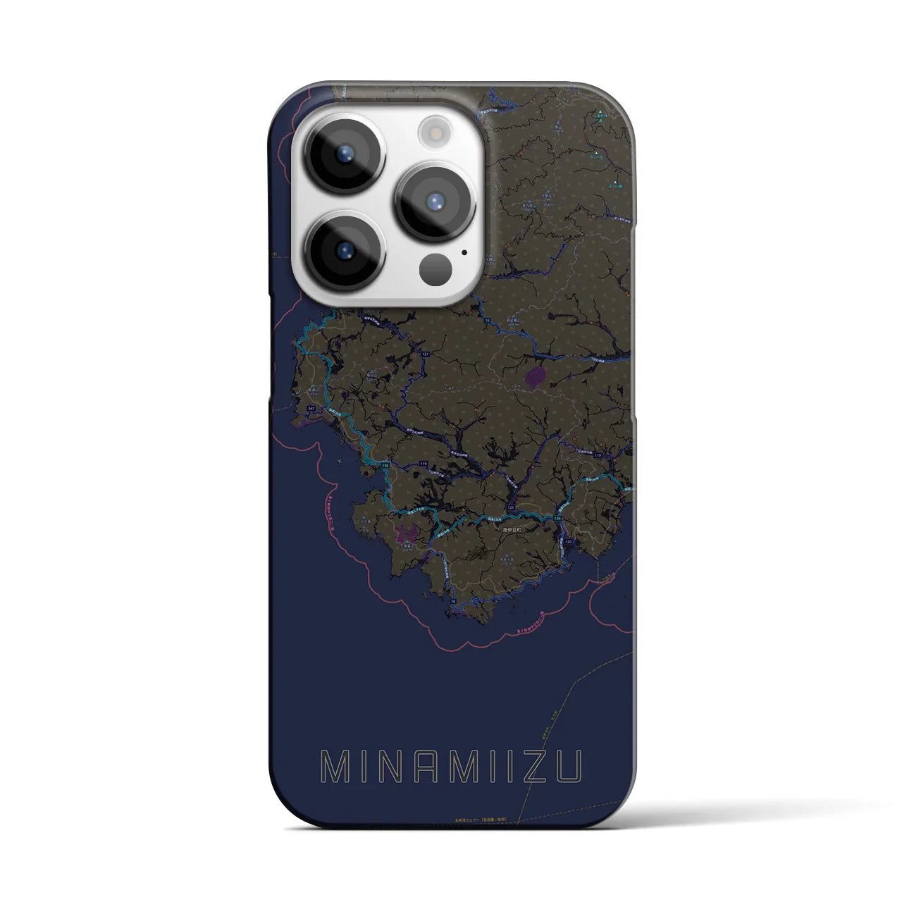 【南伊豆(静岡県)】地図柄iPhoneケース(バックカバータイプ)