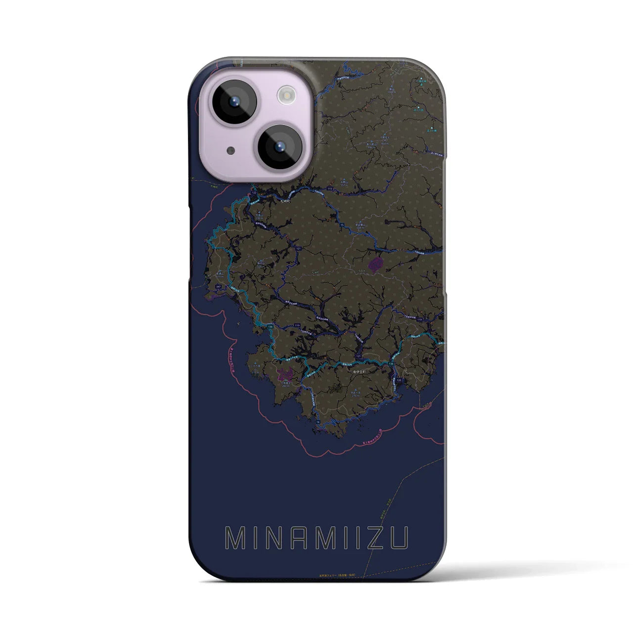 【南伊豆(静岡県)】地図柄iPhoneケース(バックカバータイプ)