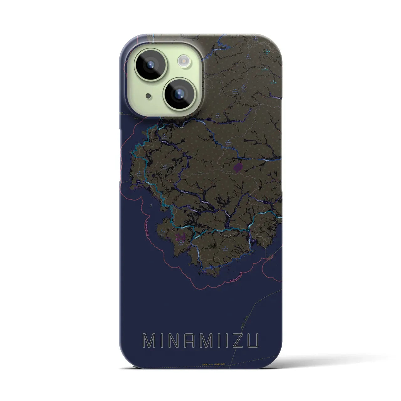 【南伊豆(静岡県)】地図柄iPhoneケース(バックカバータイプ)
