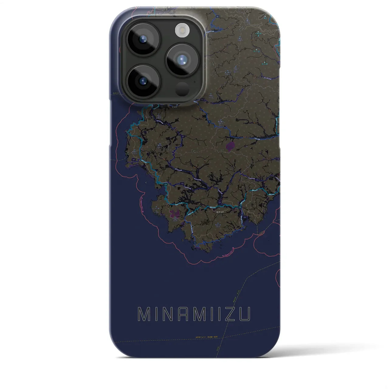 【南伊豆(静岡県)】地図柄iPhoneケース(バックカバータイプ)