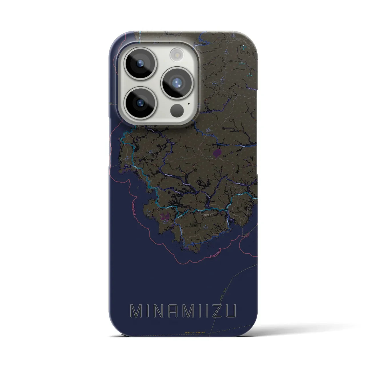 【南伊豆(静岡県)】地図柄iPhoneケース(バックカバータイプ)